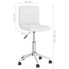 vidaXL Chaise pivotante de salle &agrave; manger Blanc Similicuir