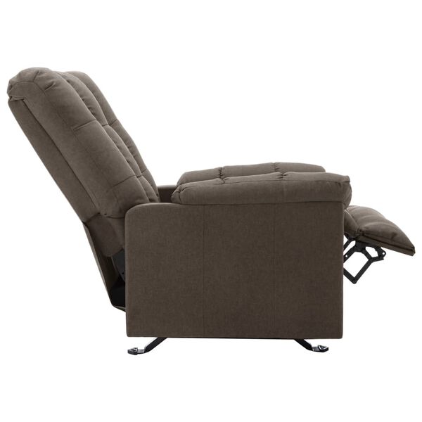 vidaXL Fauteuil inclinable Marron Tissu
