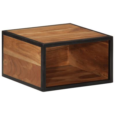 vidaXL Table de chevet murale 35x35x20 cm bois massif d'acacia