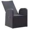 vidaXL Ensemble &agrave; manger de jardin 5 pcs Noir