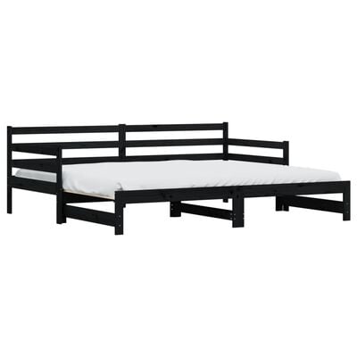 vidaXL Lit de jour et lit gigogne sans matelas 90x200 cm bois massif