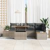 vidaXL Ensemble de canap&eacute; de jardin 6 pcs Gris Poly rotin