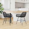 vidaXL Chaise de salle &agrave; manger 2 pcs Noir 55 x 50 x 74 cm
