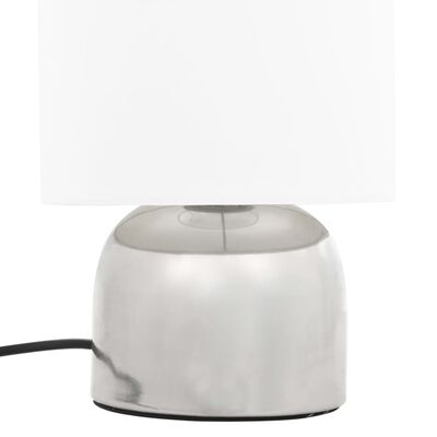 vidaXL Lampes de table 2 pcs Bouton tactile Blanc E14