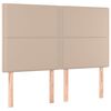 vidaXL T&ecirc;te de lit &agrave; LED Cappuccino 144x5x118/128 cm Similicuir
