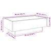 vidaXL Table basse avec LED ch&ecirc;ne sonoma 90x50x30 cm bois d'ing&eacute;nierie