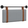vidaXL T&ecirc;te de lit suspendue Uni Gris clair 90 x 55 x 5 cm PU antique