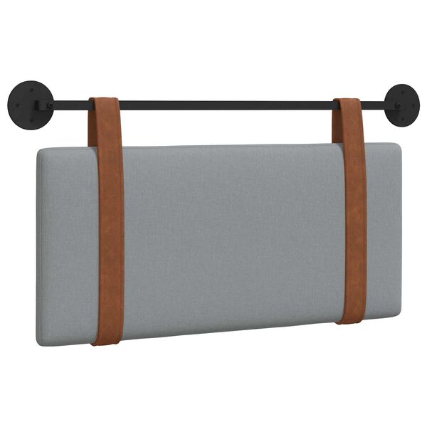 vidaXL T&ecirc;te de lit suspendue Uni Gris clair 90 x 55 x 5 cm PU antique