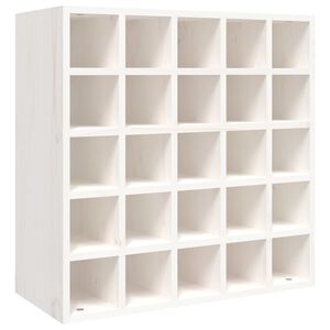 vidaXL Cave &agrave; vin Blanc 56x25x56 cm Bois massif Pin