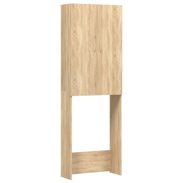 vidaXL Meuble pour machine &agrave; laver Ch&ecirc;ne sonoma 64x25,5x190 cm
