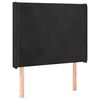 vidaXL Sommier &agrave; lattes de lit matelas et LED Noir 100x200 cm Velours