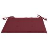 vidaXL Chaises de jardin avec coussins rouge bordeaux lot de 4 Teck