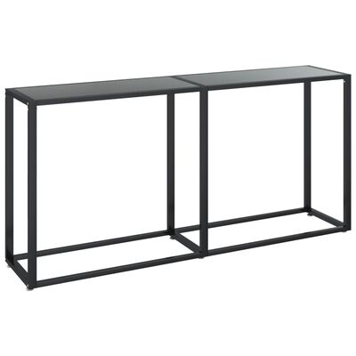 vidaXL Table console Noir 160x35x75,5 cm Verre trempé