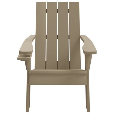 vidaXL Chaise de jardin Adirondack marron clair 75x88,5x89,5 cm PP
