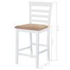 vidaXL Table et chaises de bar 3 pcs Bois massif Marron et blanc