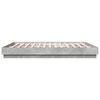 vidaXL Cadre de lit sans matelas gris b&eacute;ton 200x200 cm