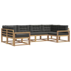 vidaXL Ensemble de canap&eacute;s d'ext&eacute;rieur 6 pcs Blanc et anthracite