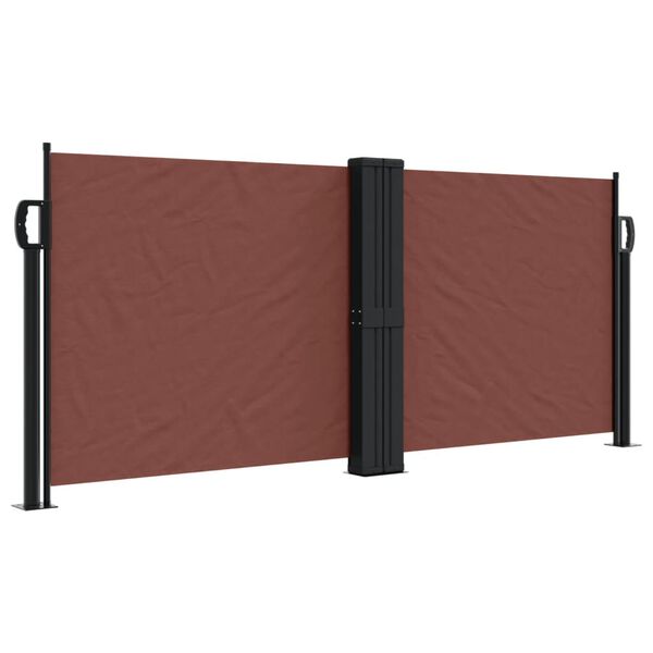 vidaXL Auvent lat&eacute;ral r&eacute;tractable marron 100x600 cm