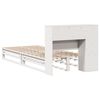 vidaXL Lit biblioth&egrave;que sans matelas blanc 90x190 cm bois massif