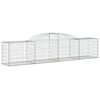 vidaXL Panier de gabions arqu&eacute; 300x50x60/80 cm Fer galvanis&eacute;