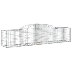 vidaXL Panier de gabions arqu&eacute; 300x50x60/80 cm Fer galvanis&eacute;