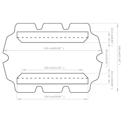 vidaXL Toit de rechange de balançoire orange 150/130x105/70 cm