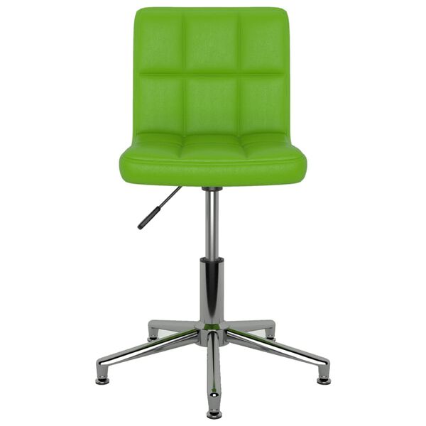 vidaXL Chaise &agrave; manger pivotante lot de 2 vert similicuir