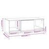 vidaXL Table basse ch&ecirc;ne fum&eacute; 102x50x36 cm bois d'ing&eacute;nierie