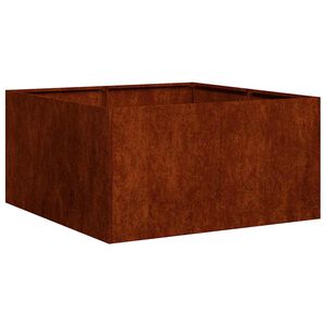 vidaXL Jardini&egrave;re rouill&eacute; 80x80x40 cm acier inoxydable