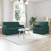 vidaXL Canap&eacute; 2 pcs Vert fonc&eacute; 144 x 80 x 85 cm tissu