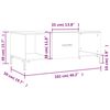 vidaXL Table basse sonoma gris 102x50x40 cm bois d'ing&eacute;nierie