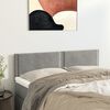 vidaXL T&ecirc;tes de lit 2 pcs Gris clair 72x5x78/88 cm Velours