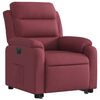 vidaXL Fauteuil inclinable &eacute;lectrique rouge bordeaux tissu