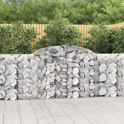 vidaXL Paniers à gabions arqués 11 pcs 300x30x100/120 cm fer galvanisé