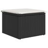vidaXL Ensemble de canap&eacute; de jardin 6 pcs Noir et Cr&egrave;me polyrotin