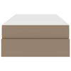 vidaXL Lit avec rangement et matelas 2 pcs Cappuccino Cuir