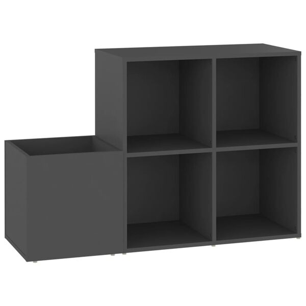 vidaXL Armoire &agrave; chaussures entr&eacute;e gris 105x35,5x70 cm bois ing&eacute;nierie