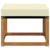 vidaXL Pouf d'Ext&eacute;rieur Bois d'acacia massif et tissu en textil&egrave;ne