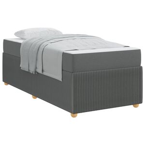 vidaXL Cadre de lit Gris fonc&eacute; 80 x 200 cm tissu
