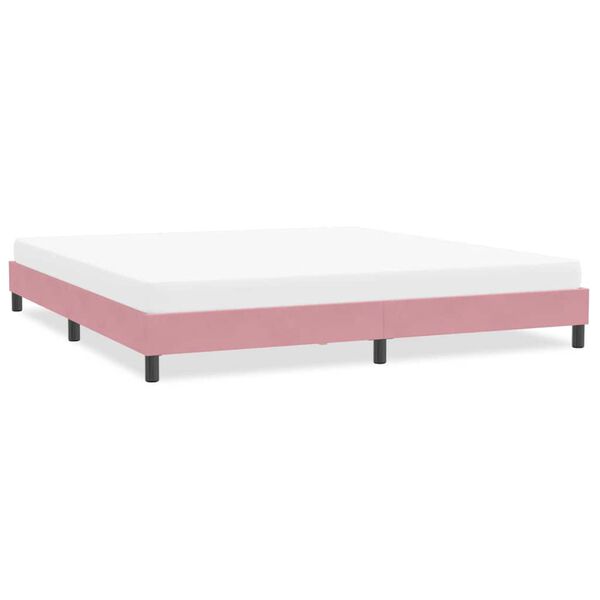 vidaXL Cadre de lit sans matelas rose 200x220 cm velours