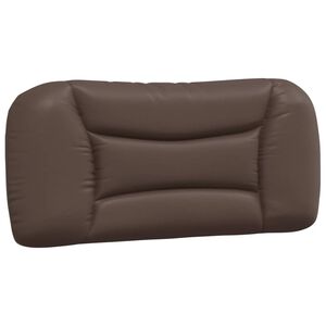 vidaXL Coussin de t&ecirc;te de lit Hvar marron 80 cm similicuir