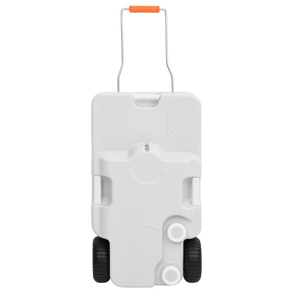 vidaXL R&eacute;servoir d'eau &agrave; roulettes pour le camping 30 L gris