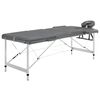 vidaXL Table de massage 3 zones Cadre en aluminium Anthracite 186x68cm