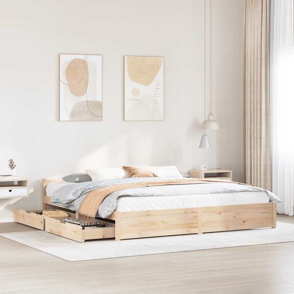 vidaXL Cadre de lit sans matelas 180x200 cm bois massif de pin