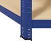 vidaXL &Eacute;tag&egrave;re d'angle &agrave; 5 niveaux Bleu Acier et bois d'ing&eacute;nierie