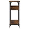 vidaXL Table console avec &eacute;tag&egrave;re ch&ecirc;ne fum&eacute; 100x29x75 cm