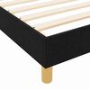 vidaXL Cadre de lit avec t&ecirc;te de lit Noir 100 x 200 cm tissu