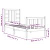 vidaXL Cadre de lit sans matelas bois de pin massif