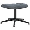 vidaXL Chaise de relaxation avec tabouret Gris fonc&eacute; Velours