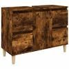 vidaXL Meuble d'&eacute;vier ch&ecirc;ne fum&eacute; 80x33x60 cm bois d'ing&eacute;nierie